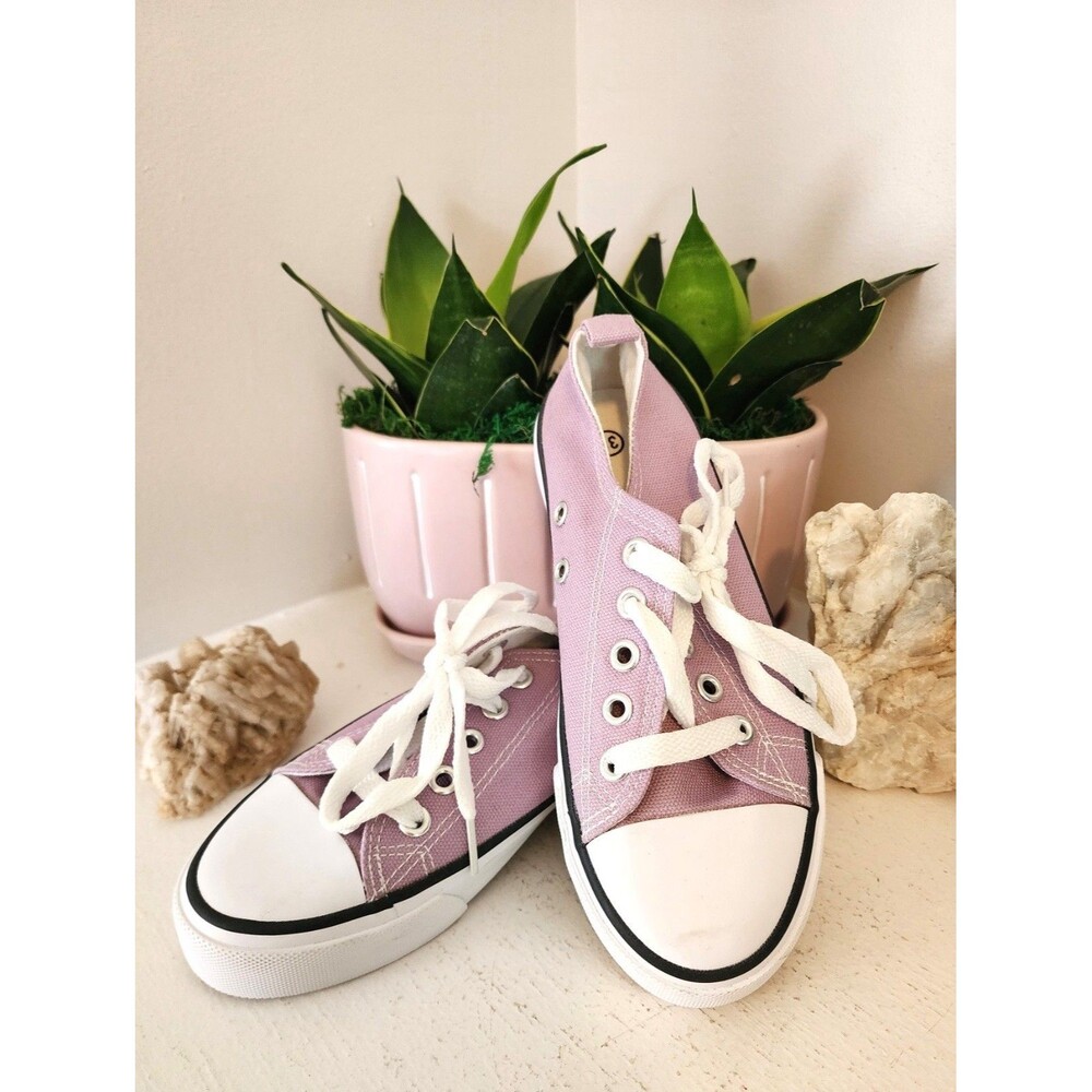 Kid's Fashion Shoes - Lavender Canvas 'Van-type" Tennis Shoes - Size Kid's 1